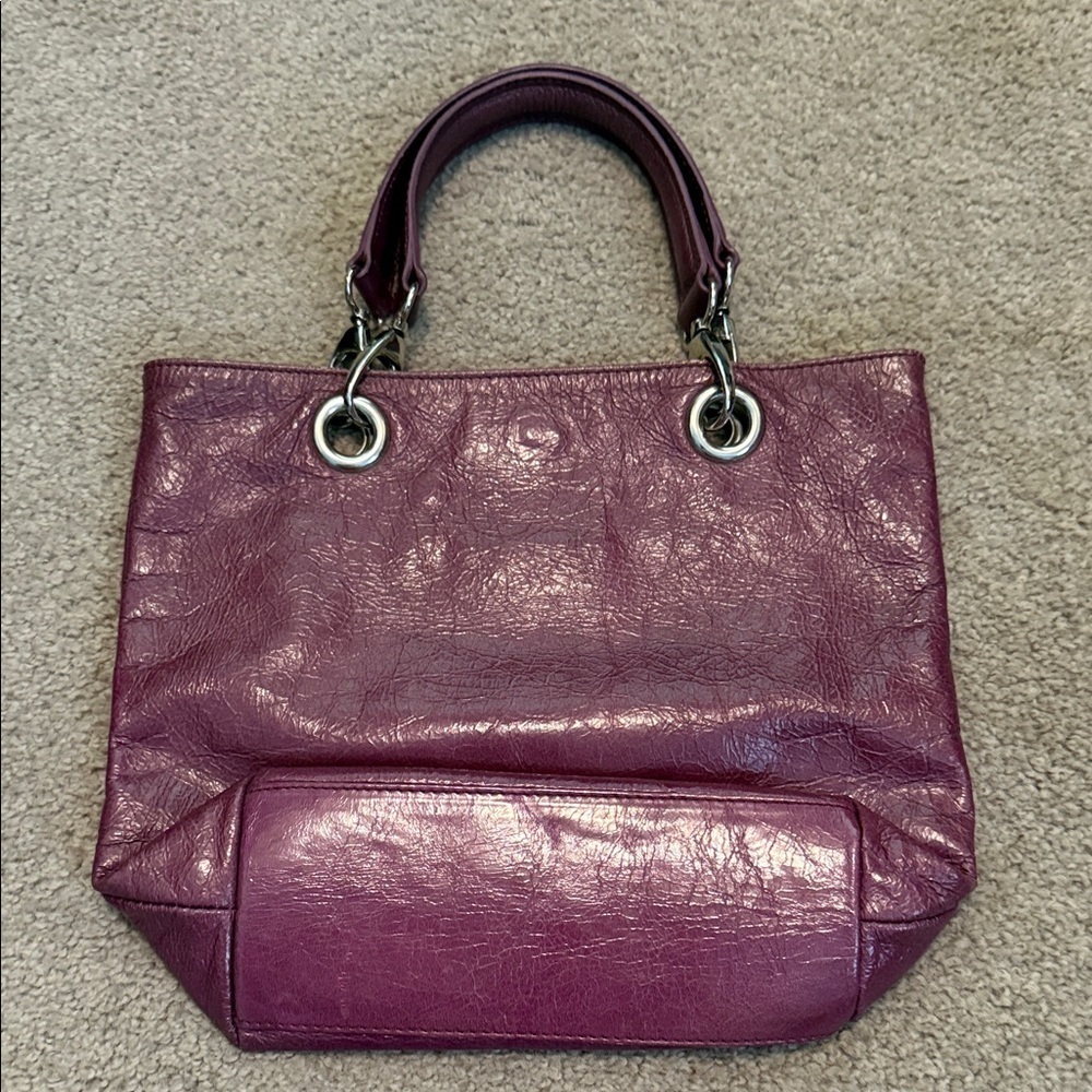 Maurizio Taiuti Rich Purple Leather Bag - Picture 5 of 11